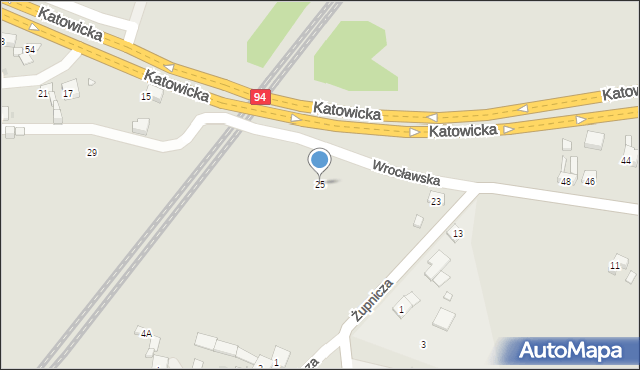 Sławków, Wrocławska, 25, mapa Sławków