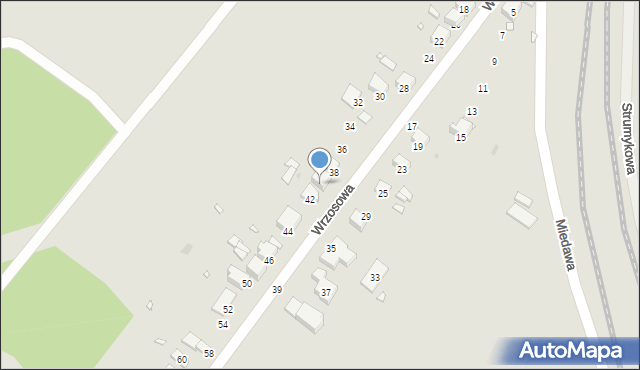 Sławków, Wrzosowa, 40, mapa Sławków