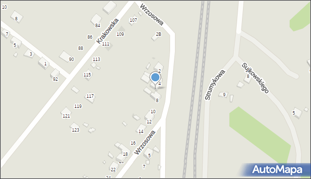 Sławków, Wrzosowa, 6, mapa Sławków