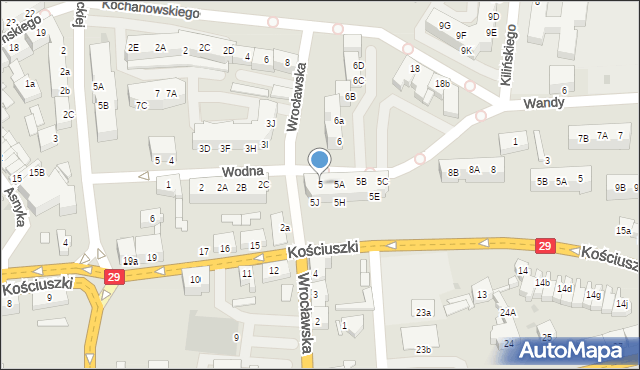 Słubice, Wrocławska, 5, mapa Słubice