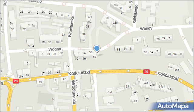 Słubice, Wrocławska, 5D, mapa Słubice