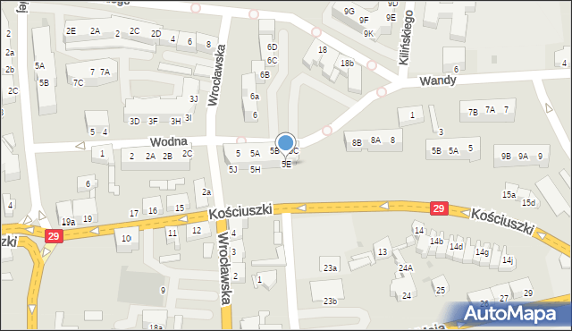 Słubice, Wrocławska, 5E, mapa Słubice