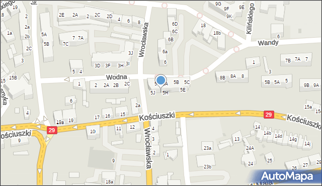 Słubice, Wrocławska, 5I, mapa Słubice