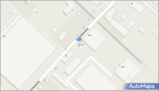 Słupsk, Wrocławska, 44, mapa Słupska