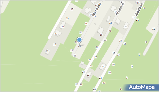 Smardzewice, Wrzosowa, 23, mapa Smardzewice