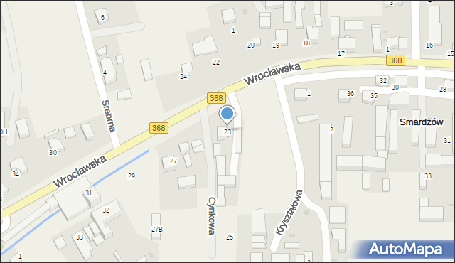Smardzów, Wrocławska, 23, mapa Smardzów