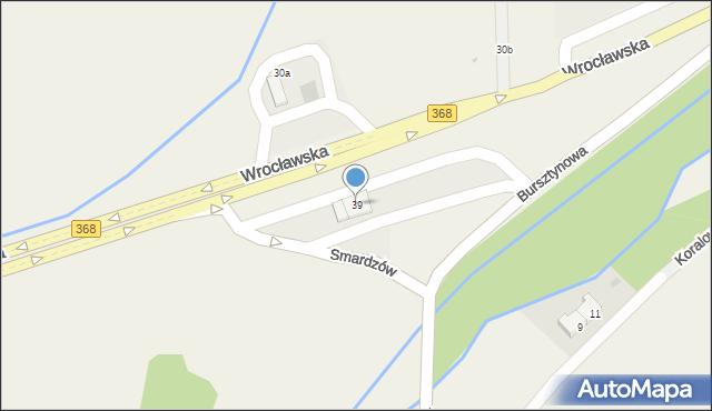 Smardzów, Wrocławska, 39, mapa Smardzów