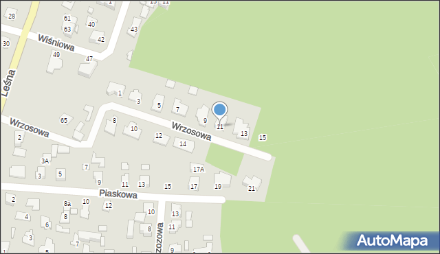 Solec Kujawski, Wrzosowa, 11, mapa Solec Kujawski