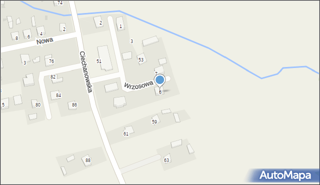 Sońsk, Wrzosowa, 6, mapa Sońsk