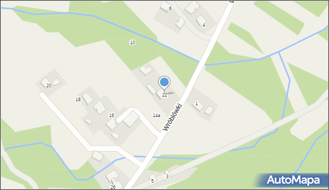 Spytkowice, Wróblówki, 12, mapa Spytkowice