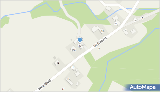 Spytkowice, Wróblówki, 32, mapa Spytkowice