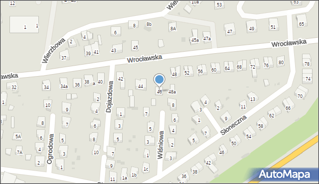 Środa Śląska, Wrocławska, 46, mapa Środa Śląska