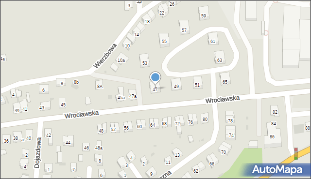 Środa Śląska, Wrocławska, 47, mapa Środa Śląska