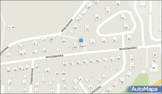 Środa Śląska, Wrocławska, 47a, mapa Środa Śląska