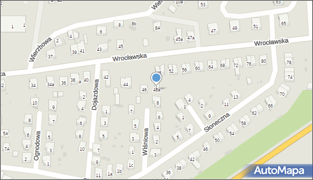 Środa Śląska, Wrocławska, 48a, mapa Środa Śląska