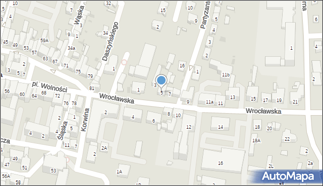 Środa Śląska, Wrocławska, 5, mapa Środa Śląska