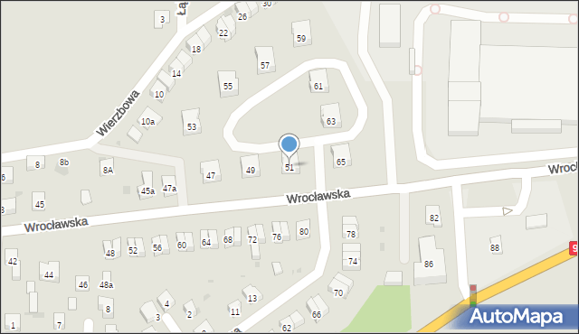 Środa Śląska, Wrocławska, 51, mapa Środa Śląska