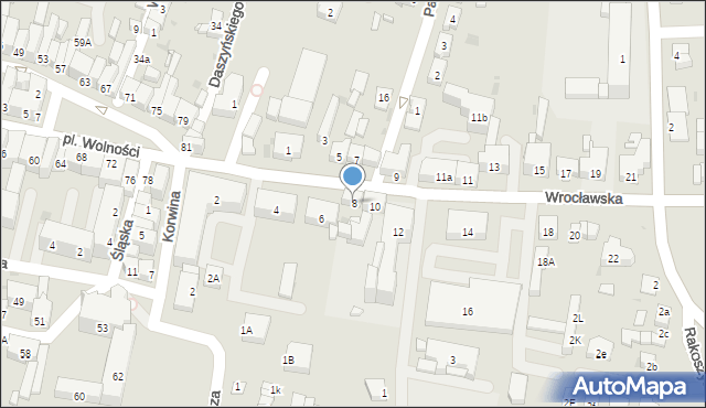 Środa Śląska, Wrocławska, 8, mapa Środa Śląska