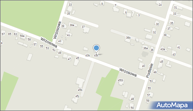 Starachowice, Wrzosowa, 43c, mapa Starachowic