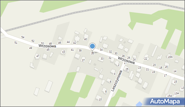 Stare Pieścirogi, Wrzosowa, 35, mapa Stare Pieścirogi