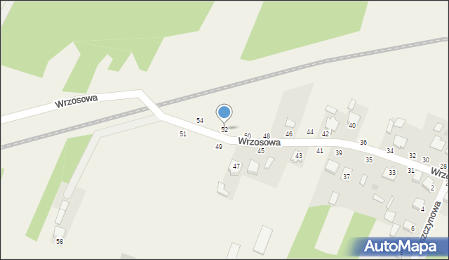 Stare Pieścirogi, Wrzosowa, 52, mapa Stare Pieścirogi