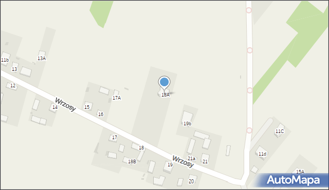 Starochęciny, Wrzosy, 18A, mapa Starochęciny