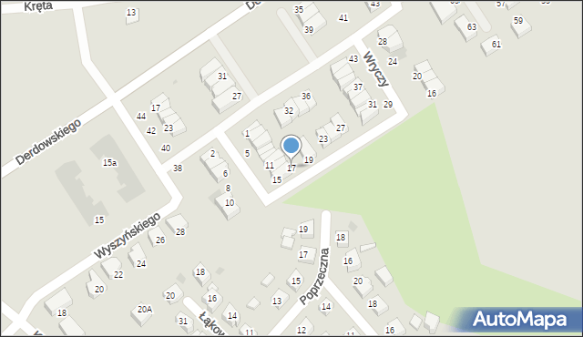 Starogard Gdański, Wryczy Józefa, ks. ppłk., 17, mapa Starogard Gdański