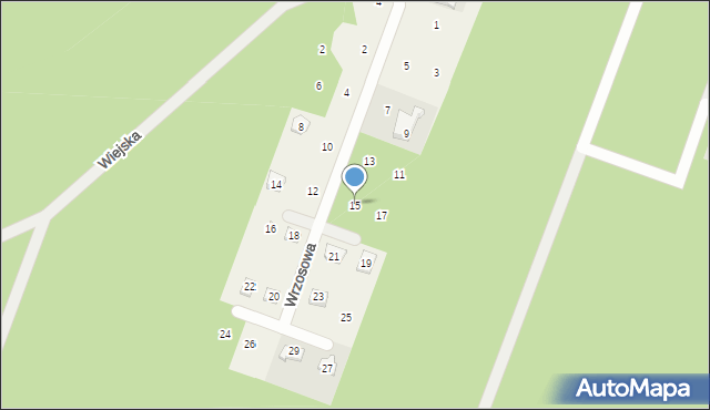 Stęszewko, Wrzosowa, 15, mapa Stęszewko