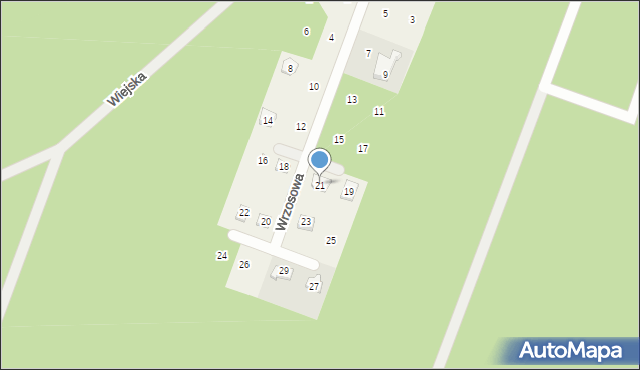 Stęszewko, Wrzosowa, 21, mapa Stęszewko