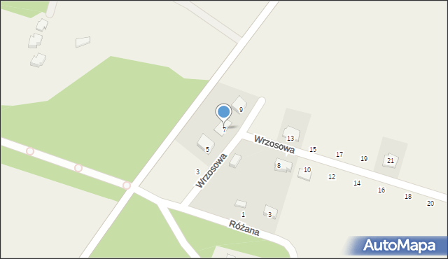 Stężyca, Wrzosowa, 7, mapa Stężyca