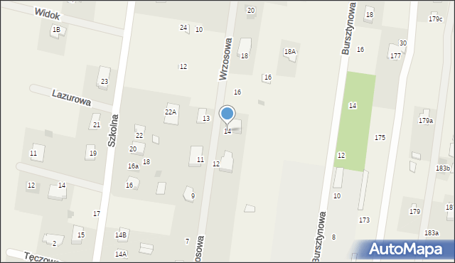 Stok Lacki, Wrzosowa, 14, mapa Stok Lacki