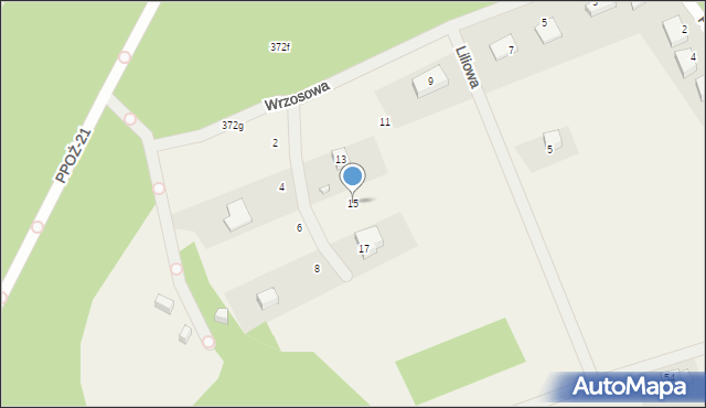 Straduń, Wrzosowa, 15, mapa Straduń