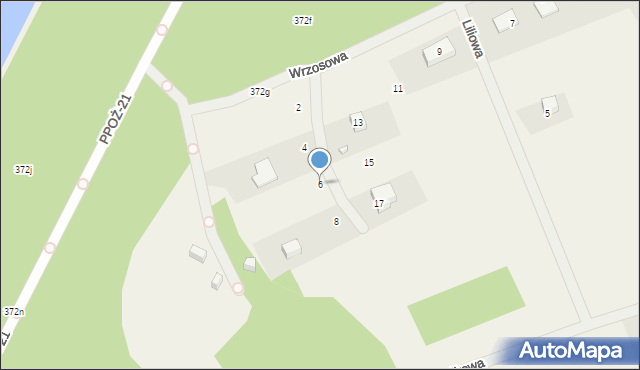 Straduń, Wrzosowa, 6, mapa Straduń