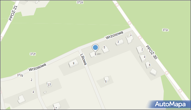 Straduń, Wrzosowa, 7, mapa Straduń