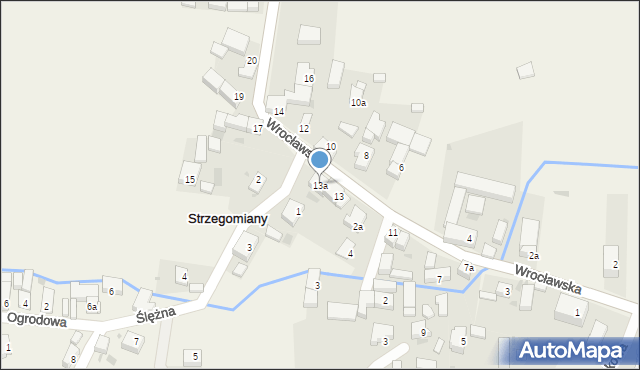 Strzegomiany, Wrocławska, 13a, mapa Strzegomiany