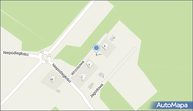 Strzegowo, Wrzosowa, 6, mapa Strzegowo