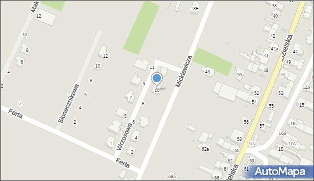 Strzelce Opolskie, Wrzosowa, 10, mapa Strzelce Opolskie