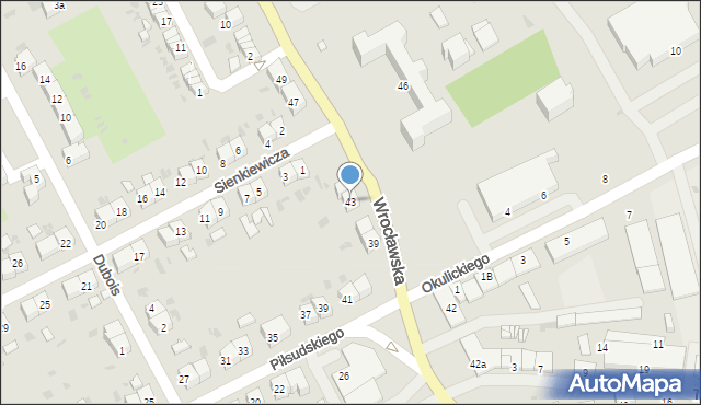 Strzelin, Wrocławska, 43, mapa Strzelin