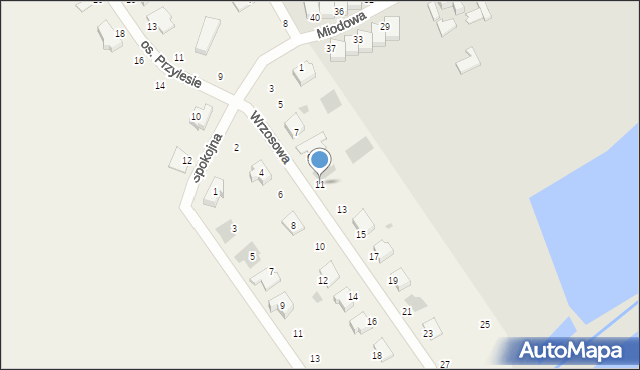 Studzieniec, Wrzosowa, 11, mapa Studzieniec