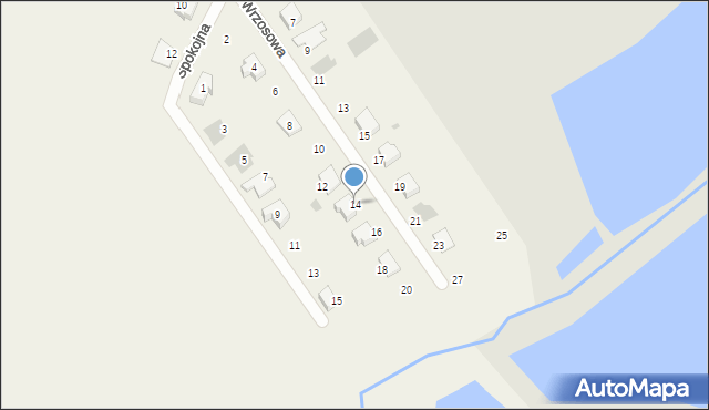 Studzieniec, Wrzosowa, 14, mapa Studzieniec