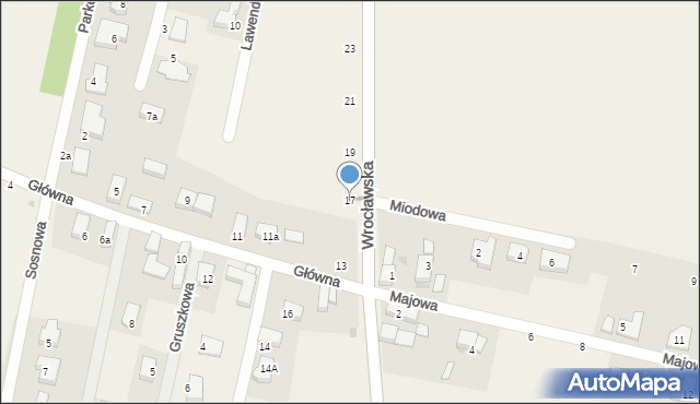 Suchy Dwór, Wrocławska, 17, mapa Suchy Dwór