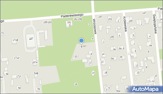 Sulejówek, Wrzosowa, 6, mapa Sulejówek