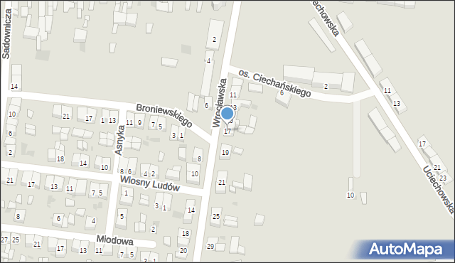 Sulmierzyce, Wrocławska, 17, mapa Sulmierzyce