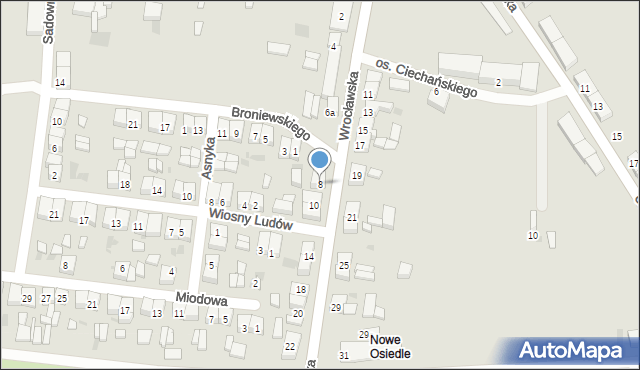 Sulmierzyce, Wrocławska, 8, mapa Sulmierzyce