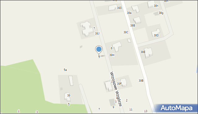 Sulmin, Wrzosowe Wzgórze, 5, mapa Sulmin