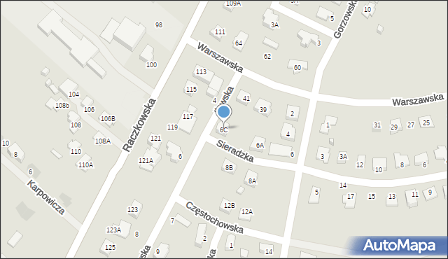 Suwałki, Wrocławska, 6C, mapa Suwałk