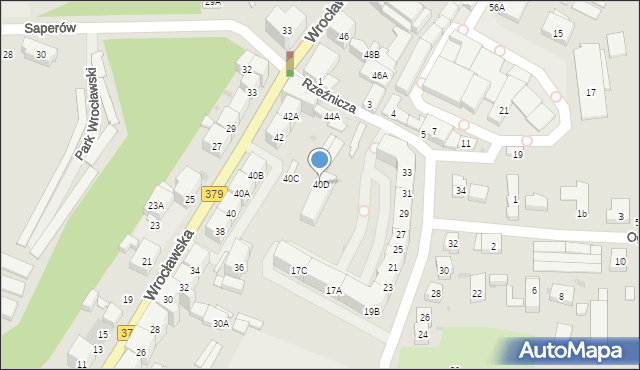 Świdnica, Wrocławska, 40D, mapa Świdnicy