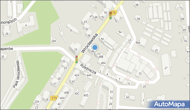 Świdnica, Wrocławska, 48A, mapa Świdnicy