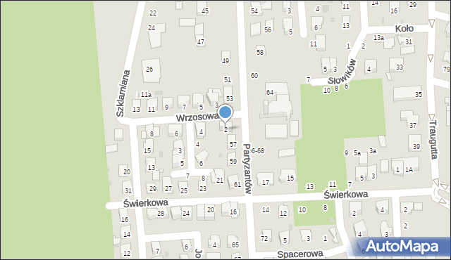 Świdnik, Wrzosowa, 2, mapa Świdnika