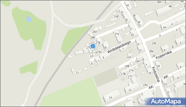 Świętochłowice, Wróblewskiego Walerego, gen., 8, mapa Świętochłowice